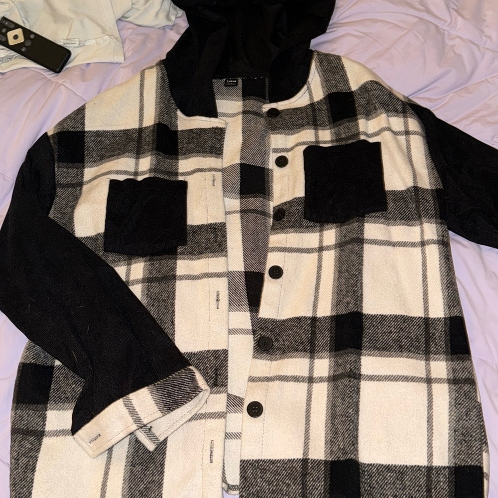 Black and White Plaid Shacket